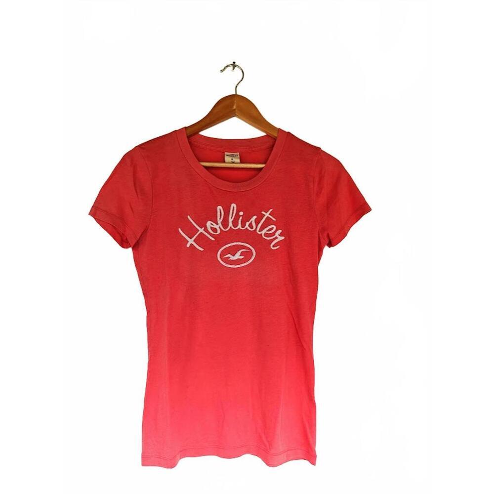 Hollister Red Graphic Logo T-Shirt Women’s Small